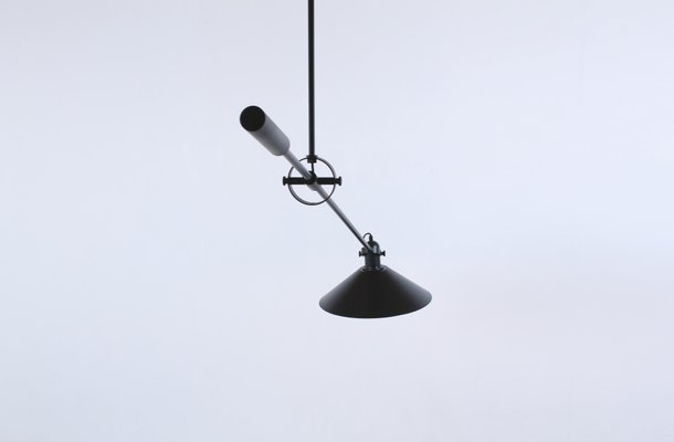 Black Counterbalance Ceiling Lamp by J. J. M. Hoogervorst for Anvia, 1970s-XT-1340848