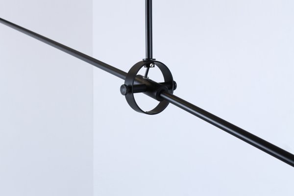 Black Counterbalance Ceiling Lamp by J. J. M. Hoogervorst for Anvia, 1970s-XT-1340848