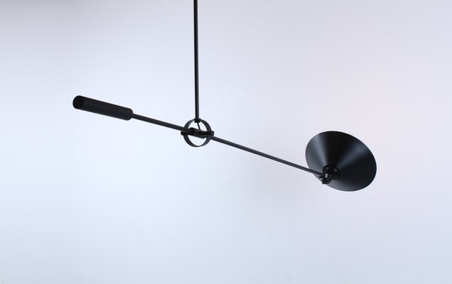 Black Counterbalance Ceiling Lamp by J. J. M. Hoogervorst for Anvia, 1970s-XT-1340848