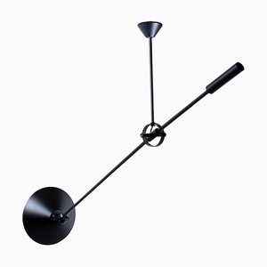 Black Counterbalance Ceiling Lamp by J. J. M. Hoogervorst for Anvia, 1970s-XT-1340848