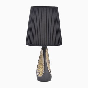 Black Danish Mid-Century Ceramic Table Lamp by Holm Sorensen for Søholm-FN-1034978