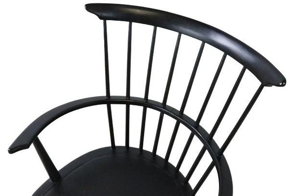 Black Delmenhorst Armchair with Cushion-FYZ-1322542