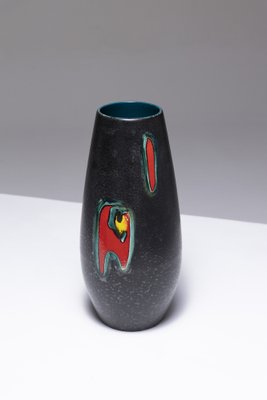 Black Earthenware Vase, 1950s-QAC-2043054