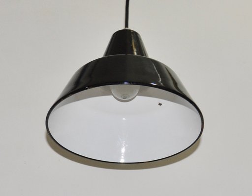 Black Enameled Metal Lamp-ROJ-1311902