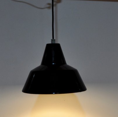 Black Enameled Metal Lamp-ROJ-1311902