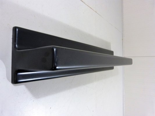 Black Fiberglass Wall Shelves, 1960s, Set of 2-TU-1057040