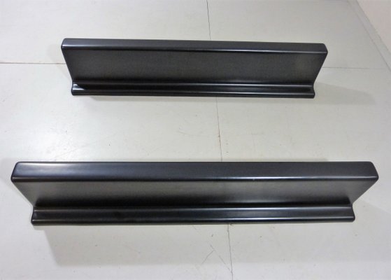 Black Fiberglass Wall Shelves, 1960s, Set of 2-TU-1057040