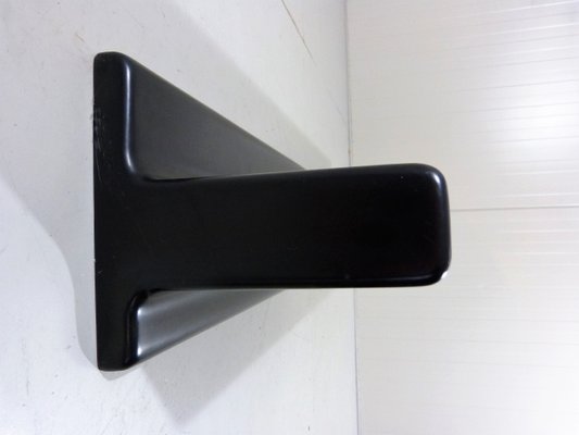 Black Fiberglass Wall Shelves, 1960s, Set of 2-TU-1057040