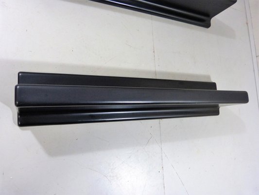 Black Fiberglass Wall Shelves, 1960s, Set of 2-TU-1057040