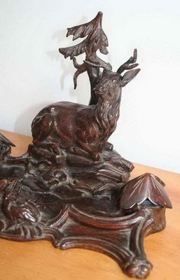 Black Forest Carved Wood Inker, 1900-BA-658260