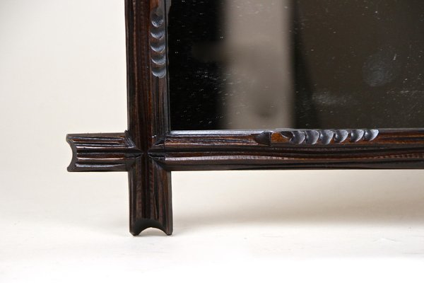 Black Forest Hand-Carved Basswood Wall Mirror, Austria, 1890s-TQA-1321980