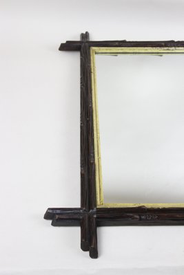 Black Forest Hand-Carved Mirror with Gilt Bar, Austria, 1880s-TQA-1322376