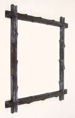 Black Forest Hand-Carved Wall Mirror, Austria, 1880s-TQA-1321976