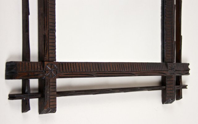 Black Forest Hand-Carved Wall Mirror, Austria, 1880s-TQA-1321966