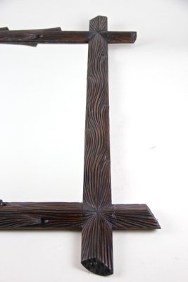 Black Forest Hand-Carved Wall Mirror, Austria, 1890s-TQA-1322330