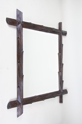 Black Forest Hand-Carved Wall Mirror, Austria, 1890s-TQA-1322330