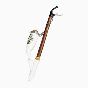 Black Forest Porcelain Tobacco Pipe with Capercaillie, 1950s-KJP-1722838