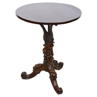 Black Forest Side Table with Hand-Carved Vine Theme, Austria, 1880s-TQA-1322317