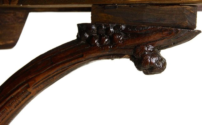 Black Forest Side Table with Hand-Carved Vine Theme, Austria, 1880s-TQA-1322317