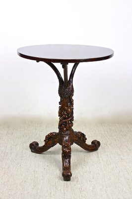 Black Forest Side Table with Hand-Carved Vine Theme, Austria, 1880s-TQA-1322317