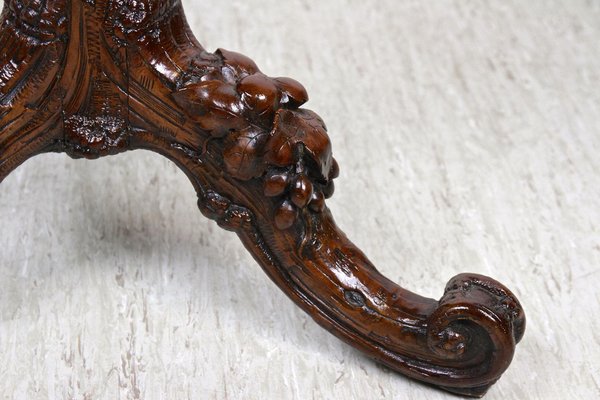 Black Forest Side Table with Hand-Carved Vine Theme, Austria, 1880s-TQA-1322317