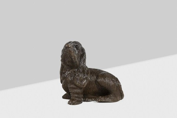 Black Forest Style Carved Basswood Dog, 1900-CEJ-1759748