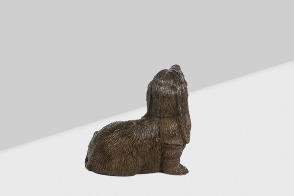 Black Forest Style Carved Basswood Dog, 1900-CEJ-1759748