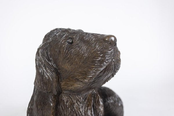 Black Forest Style Carved Basswood Dog, 1900-CEJ-1759748