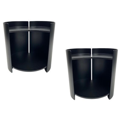 Black Gea Bedside Tables by Takahama for Gavina, 1961, Set of 2-KKZ-1814365