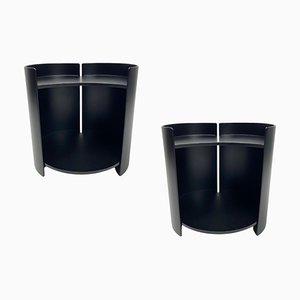 Black Gea Bedside Tables by Takahama for Gavina, 1961, Set of 2-KKZ-1814365