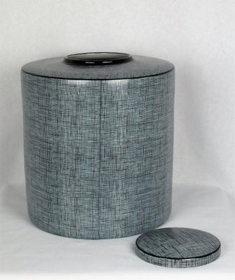 Black & Gray Porcelain Box by François Bernard, 1990s-YBU-1377382