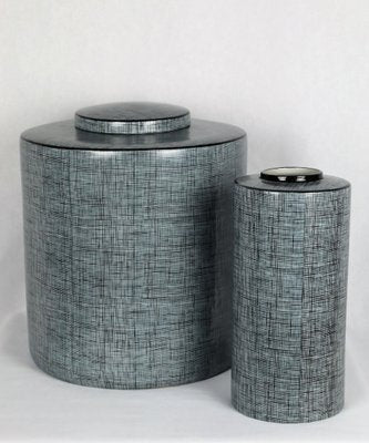 Black & Gray Porcelain Box by François Bernard, 1990s-YBU-1377382