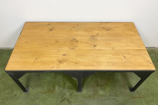 Black Industrial Coffee Table, 1970s-CGF-745916