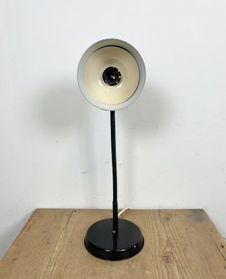 Black Industrial Gooseneck Table Lamp, 1960s-CGF-1404624