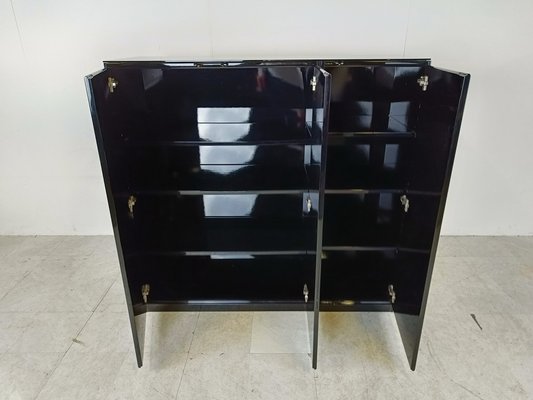 Black Lacquered Bar Cabinet, 1970s-IRH-1811222