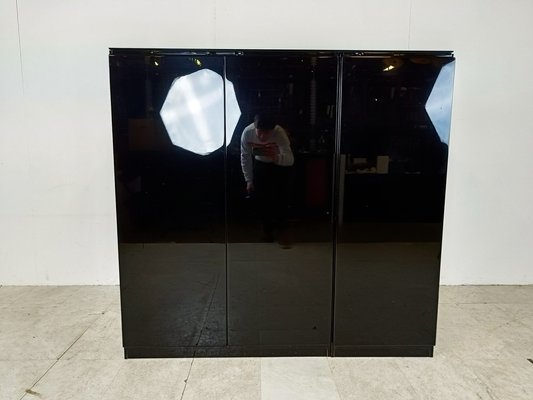 Black Lacquered Bar Cabinet, 1970s-IRH-1811222