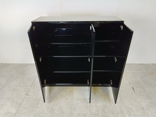 Black Lacquered Bar Cabinet, 1970s-IRH-1811222