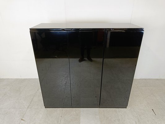 Black Lacquered Bar Cabinet, 1970s-IRH-1811222