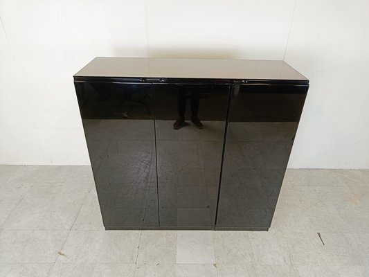 Black Lacquered Bar Cabinet, 1970s-IRH-1811222