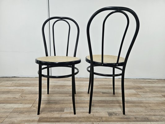 Black Lacquered Iron Chairs with Plastic Seat, 1990s, Set of 2-ZUW-2020100