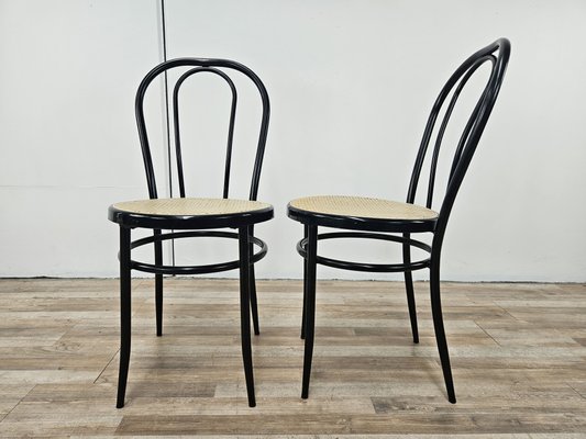 Black Lacquered Iron Chairs with Plastic Seat, 1990s, Set of 2-ZUW-2020100