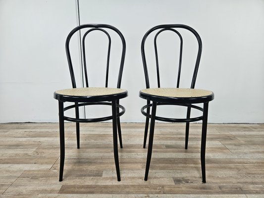 Black Lacquered Iron Chairs with Plastic Seat, 1990s, Set of 2-ZUW-2020100