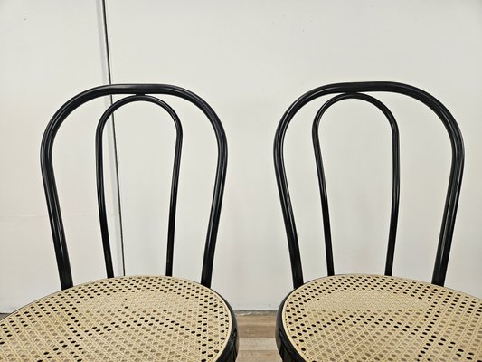 Black Lacquered Iron Chairs with Plastic Seat, 1990s, Set of 2-ZUW-2020100