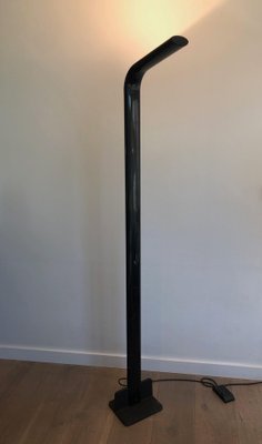 Black Lacquered Metal Floor Lamp, 1970s-BA-1612881