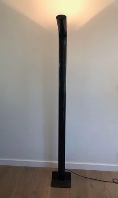 Black Lacquered Metal Floor Lamp, 1970s-BA-1612881