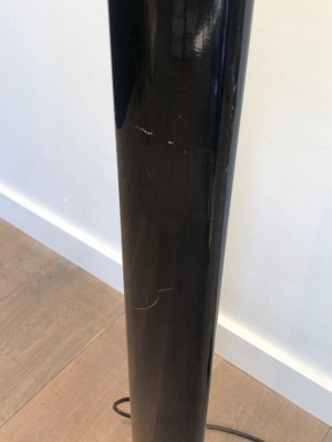 Black Lacquered Metal Floor Lamp, 1970s-BA-1612881