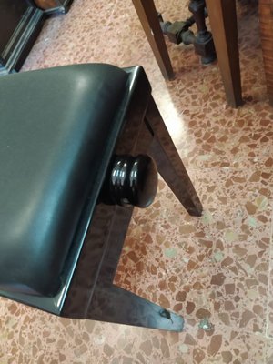 Black Lacquered Piano Stool, 1990s-RAQ-1374092