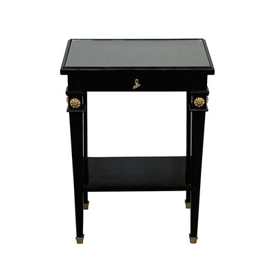 Black Lacquered Side Tables with Drawers, 1990s, Set of 2-BEW-1723173