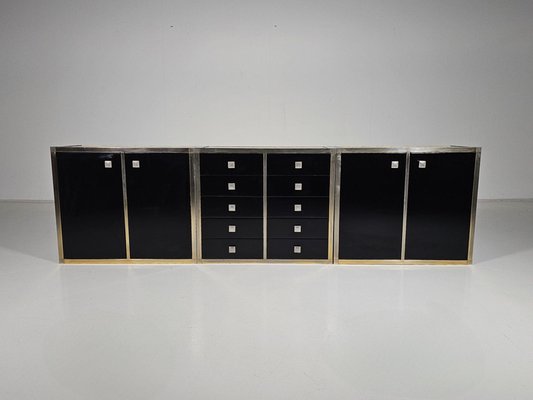 Black Lacquered Sideboard by Renato Zevi, 1970-UJI-2026336