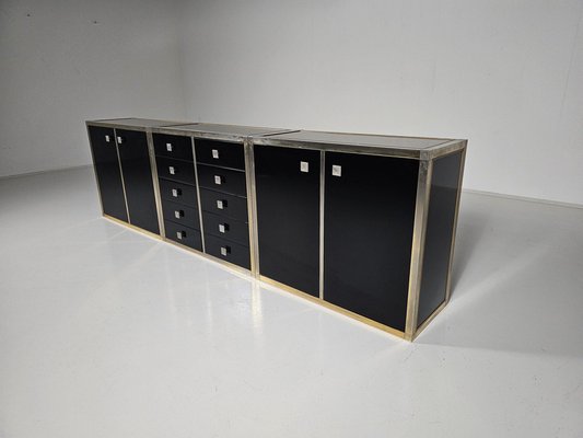 Black Lacquered Sideboard by Renato Zevi, 1970-UJI-2026336